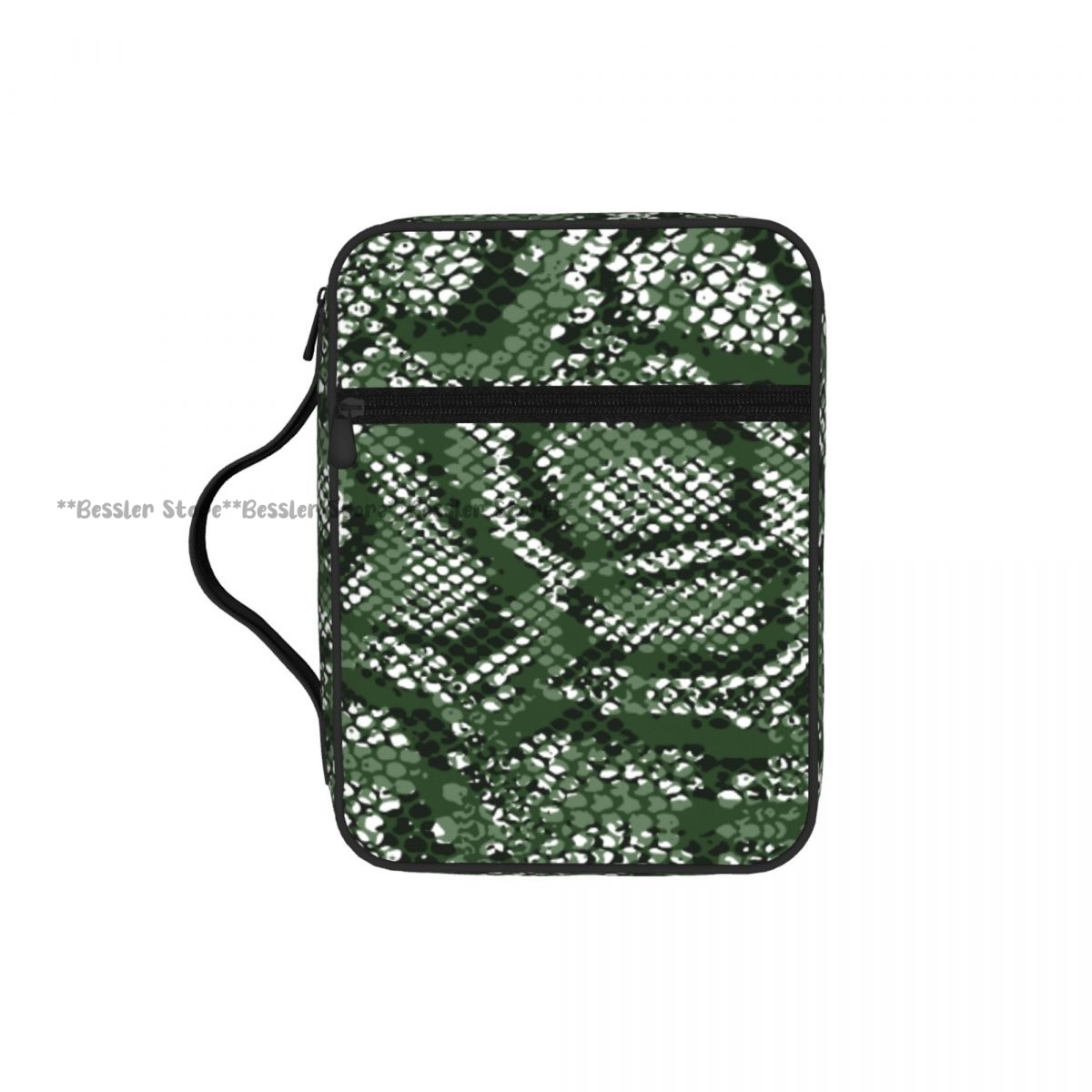 Handbags - Groene slangenhuidpatroon Bijbeltas met ritssluiting en