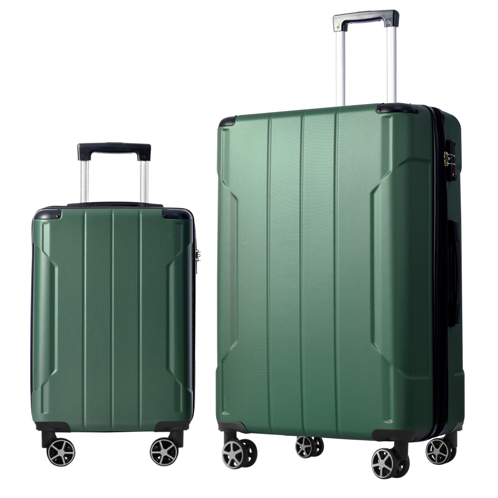 Expandable Hard Shell Luggage Set - 2-delige uitbreidbare hardcase ABS koffersset, harde