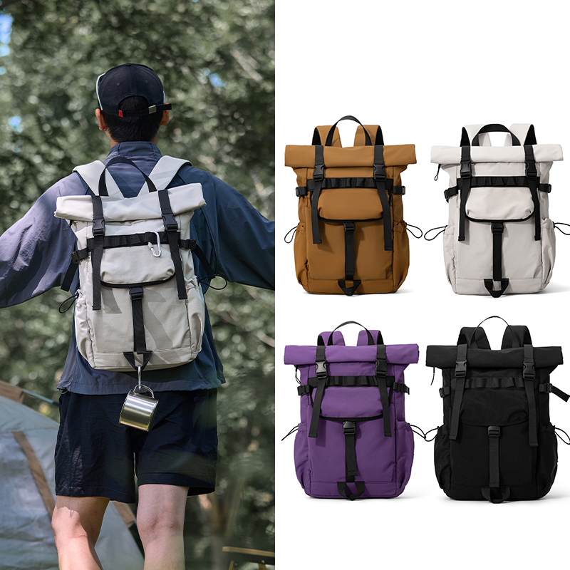 Foldable Rolling Luggage Bag - Nieuwe heren rugzak met opvouwbare opening,