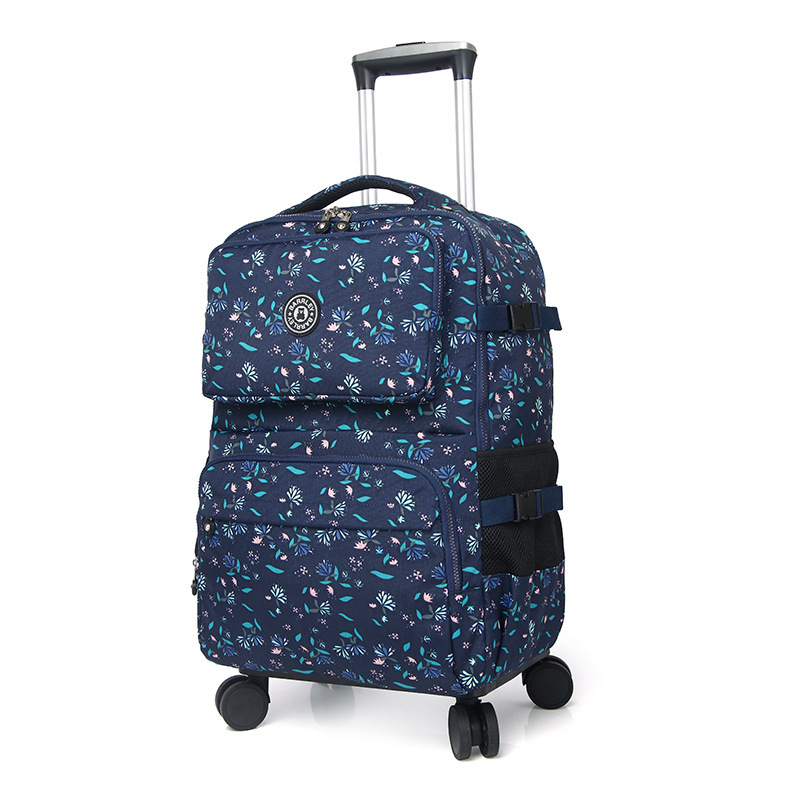 Foldable Rolling Luggage Bag - Vrouwen Reizen Trolley Koffer Vrouwen Rugzak