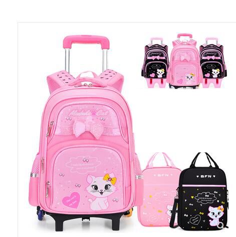 Foldable Rolling Luggage Bag - Student School Rolling Rugzakken School Trolley
