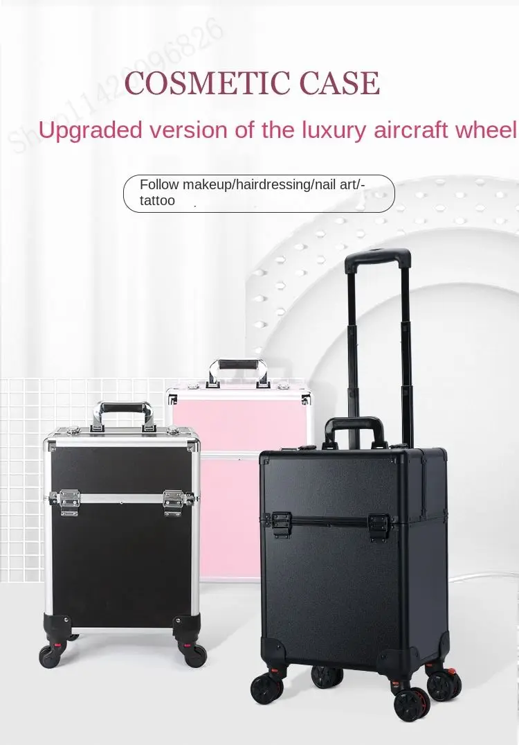 Luggage - Professionele make-up koffer trolley met grote