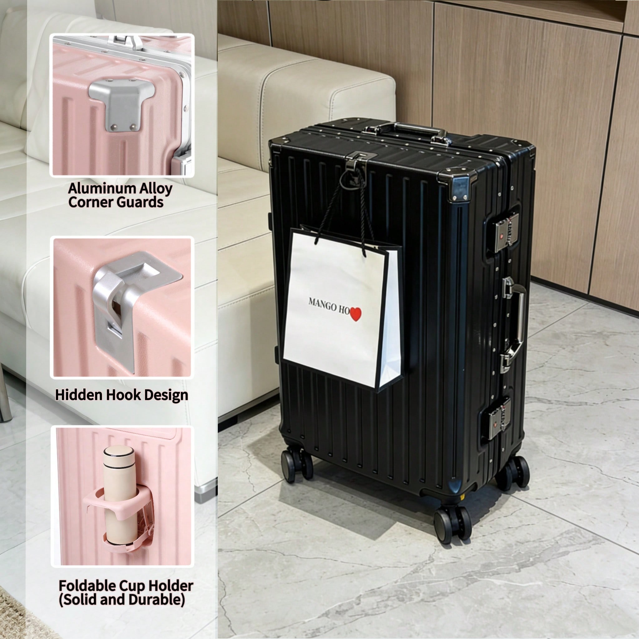 Aluminum Frame Carry On Luggage - 20