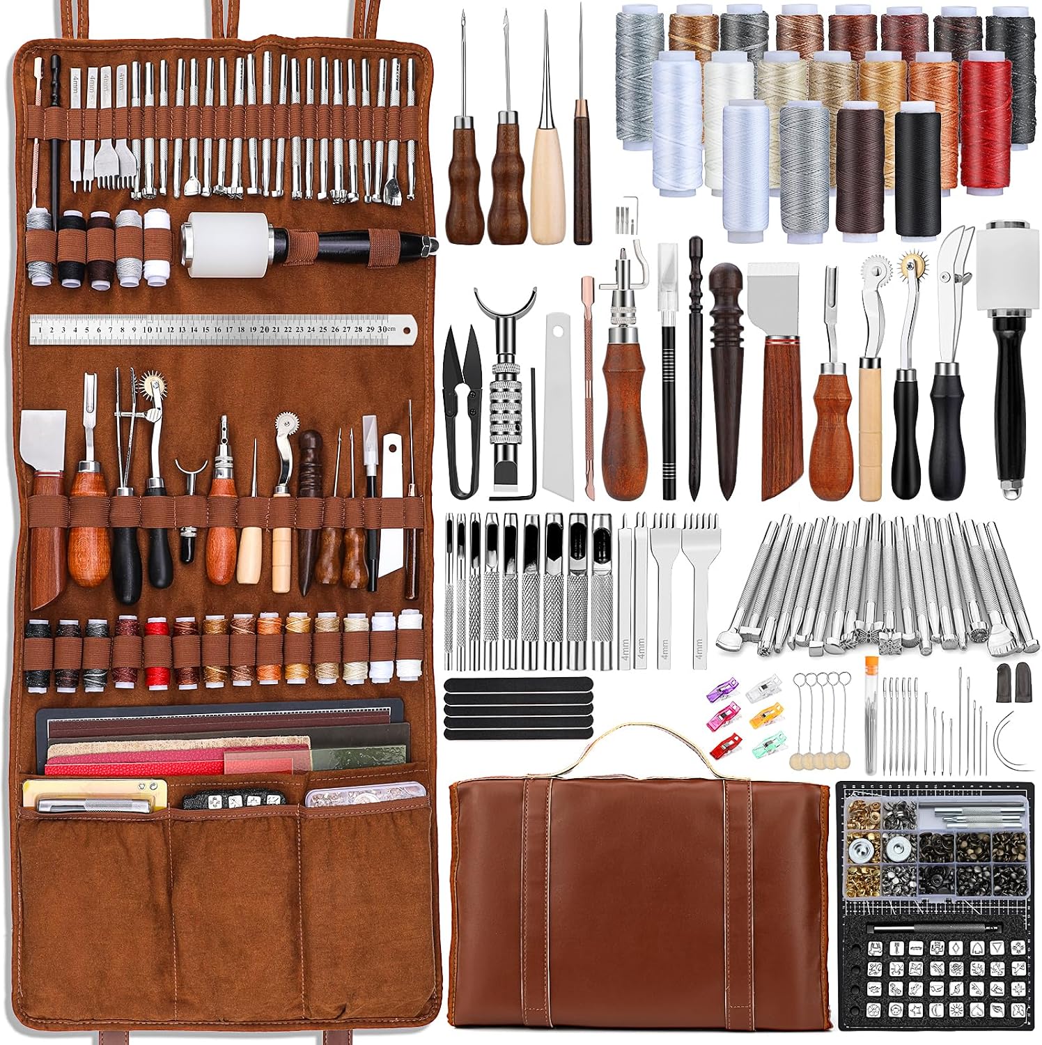 Handbags - Lederbewerkingsset Lederen handwerkgereedschap Lederbewerkingskit met op