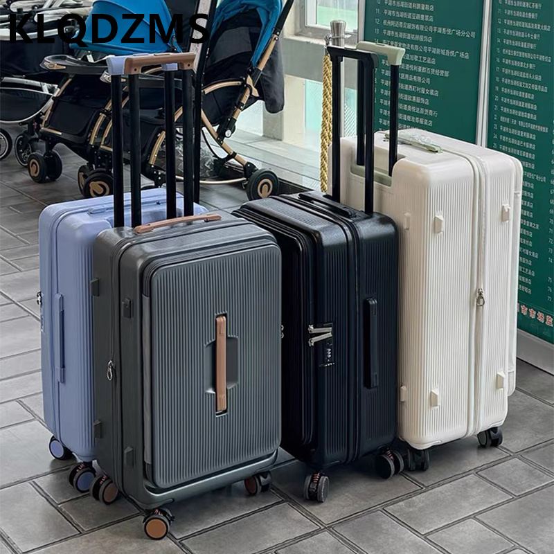 Front Opening Laptop Luggage 24 Inch - KLQDZMS Rolbagage Tas met opening aan