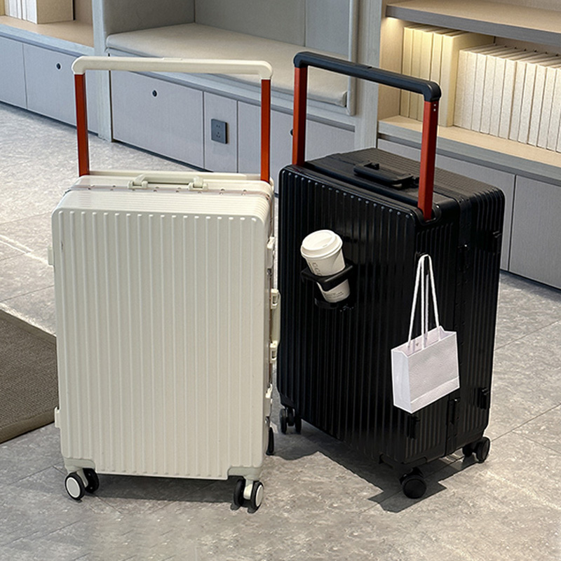 Aluminum Frame Carry On Luggage - Nieuwe koffer met brede handgreep op