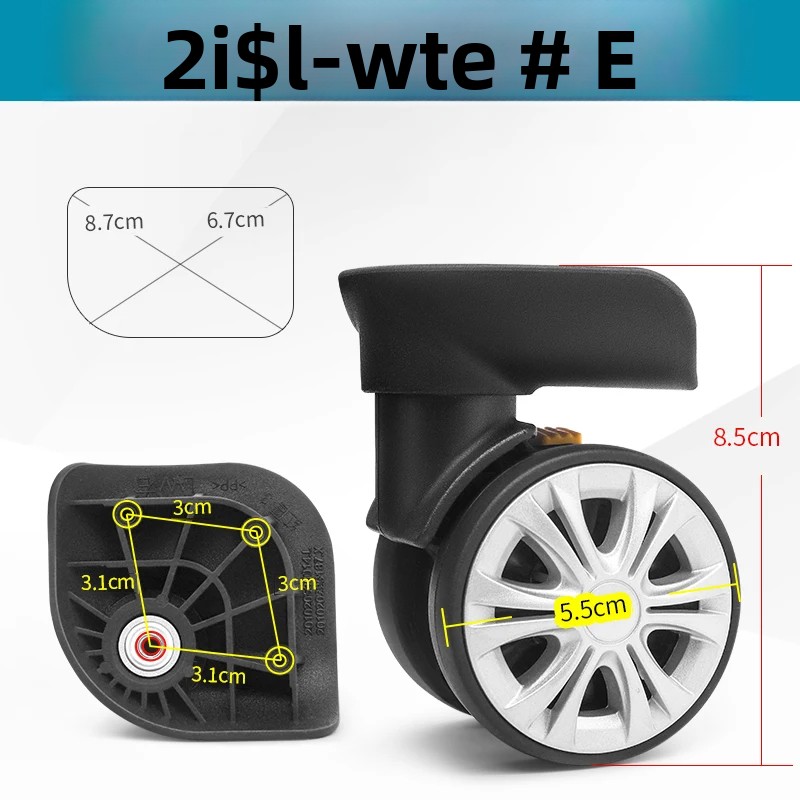 Silent Replacement Luggage Wheels - Red Eagle L-W koffer universele wielrol