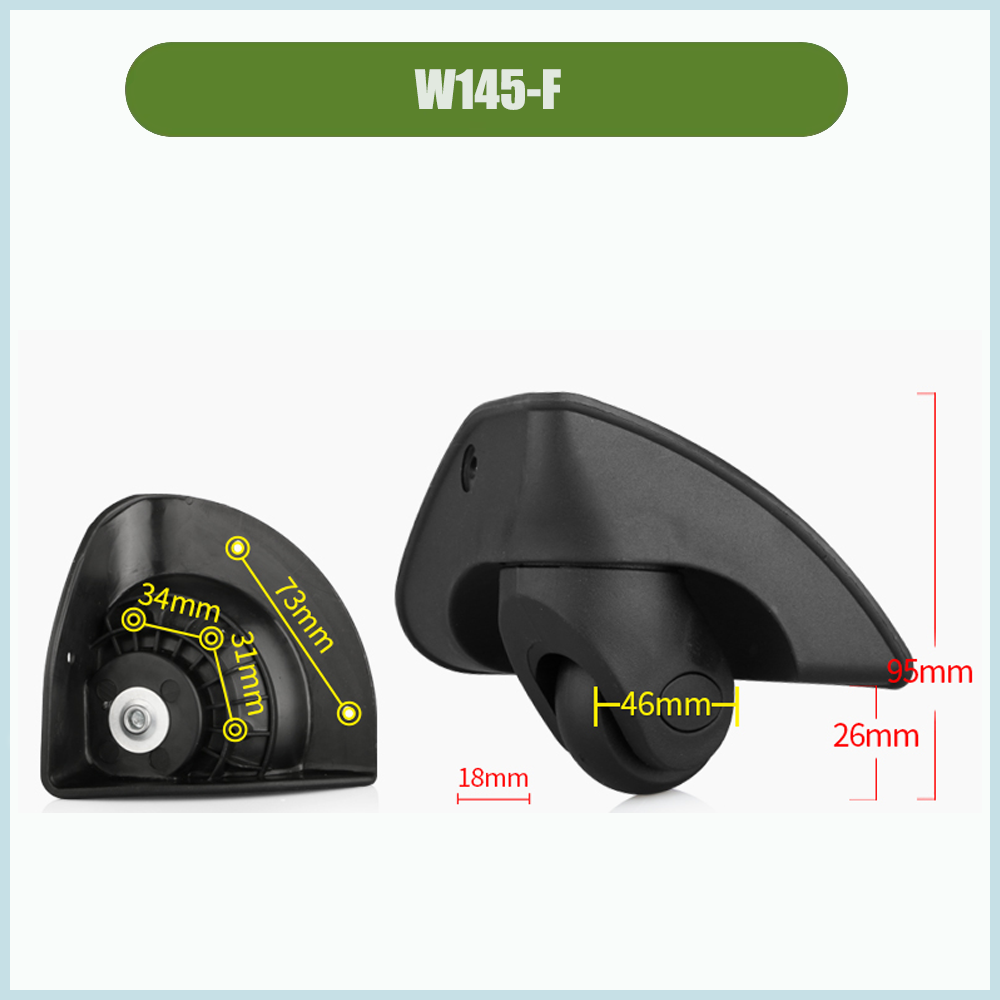 Silent Replacement Luggage Wheels - Universele Trolley Koffer Vervangende Zwenkwielen Bagagewiel