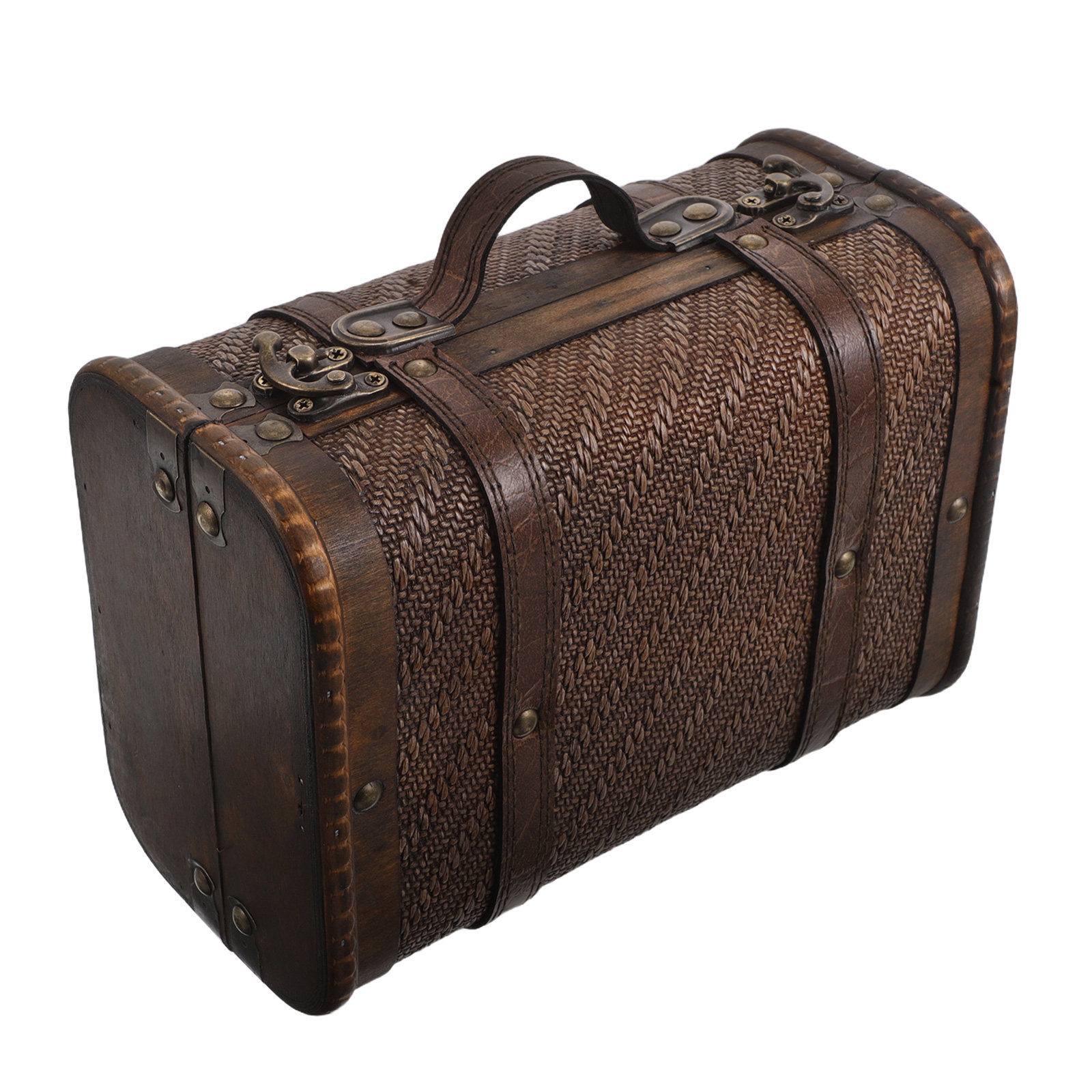 Retro Vintage Trunk Suitcase - Retro houten opbergdoos vintage koffer decor