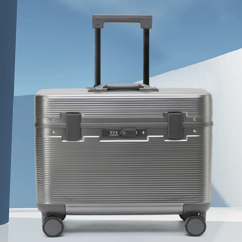 Aluminum Frame Carry On Luggage - Bunnyfly Captain's Reiskoffer Klein Aluminium Frame