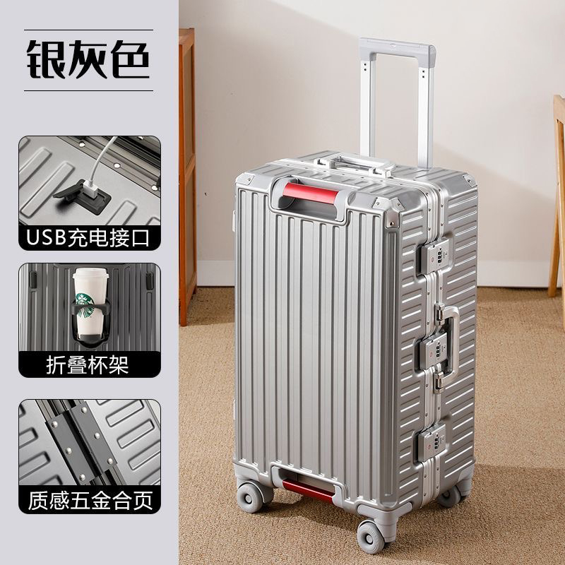 Aluminum Frame Carry On Luggage - Grote reiskoffer met aluminium frame, rolkoffer