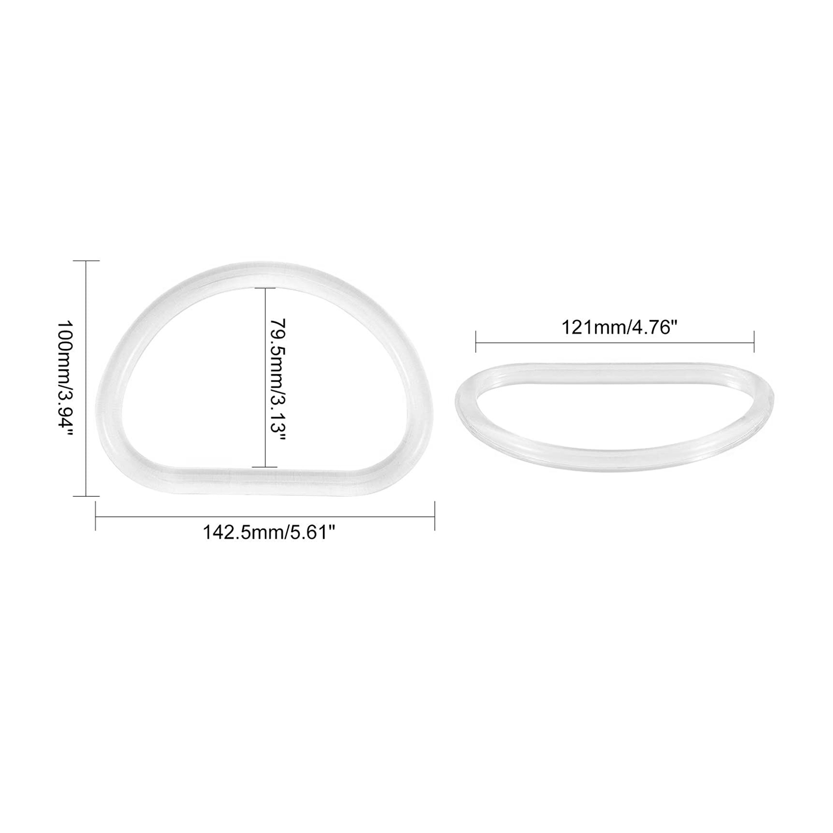 Handbags - ABQR 10 Stuks Transparante Tas Handvat