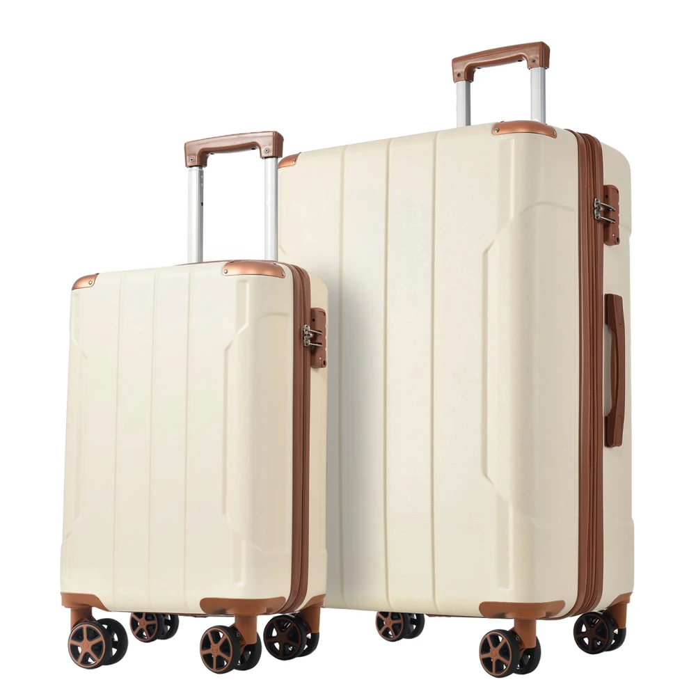 Expandable Hard Shell Luggage Set - Hardshell ABS Reisset 2-delig, uitbreidbaar, met