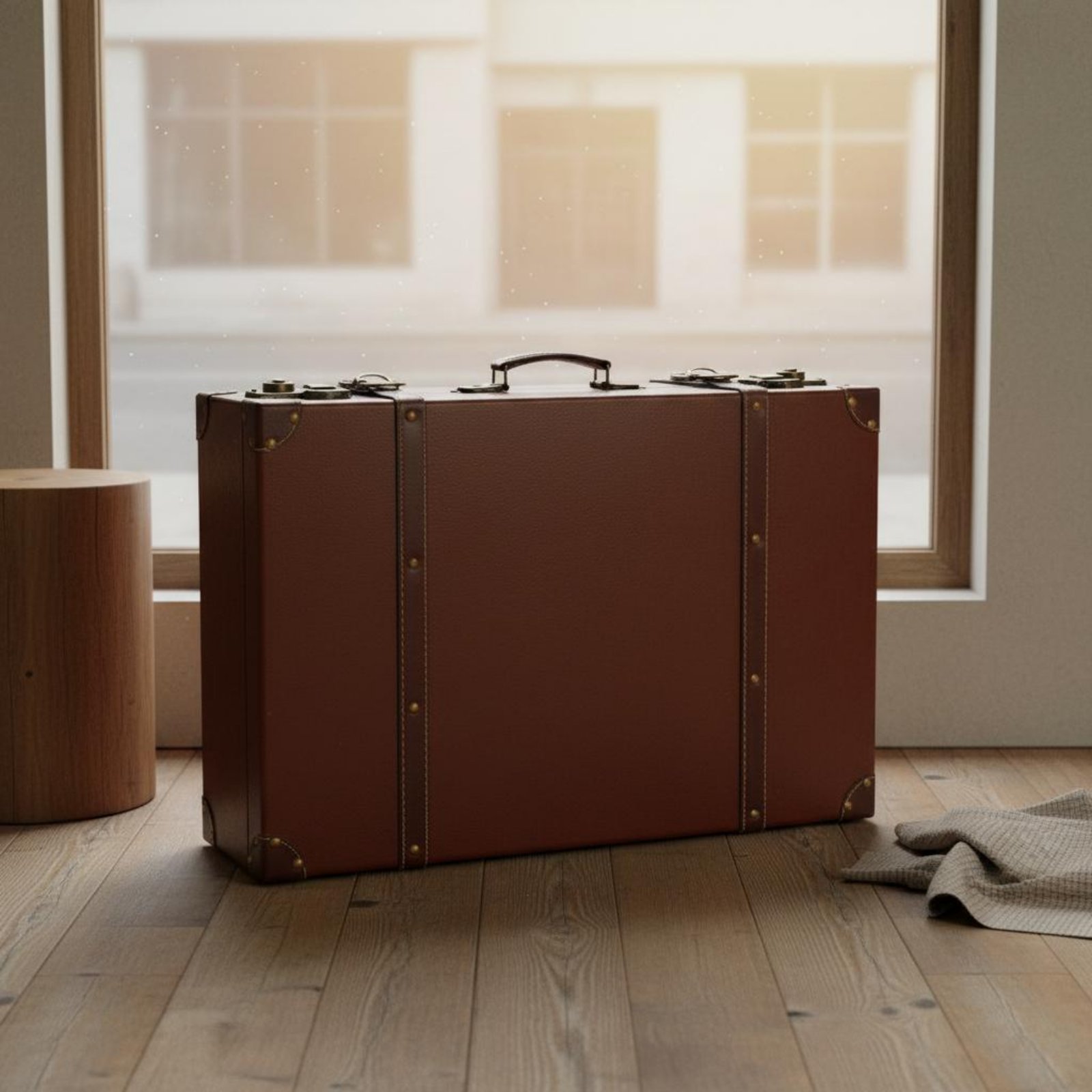 Retro Vintage Trunk Suitcase - 3-delige vintage koffersset foto-attributen retro lederen