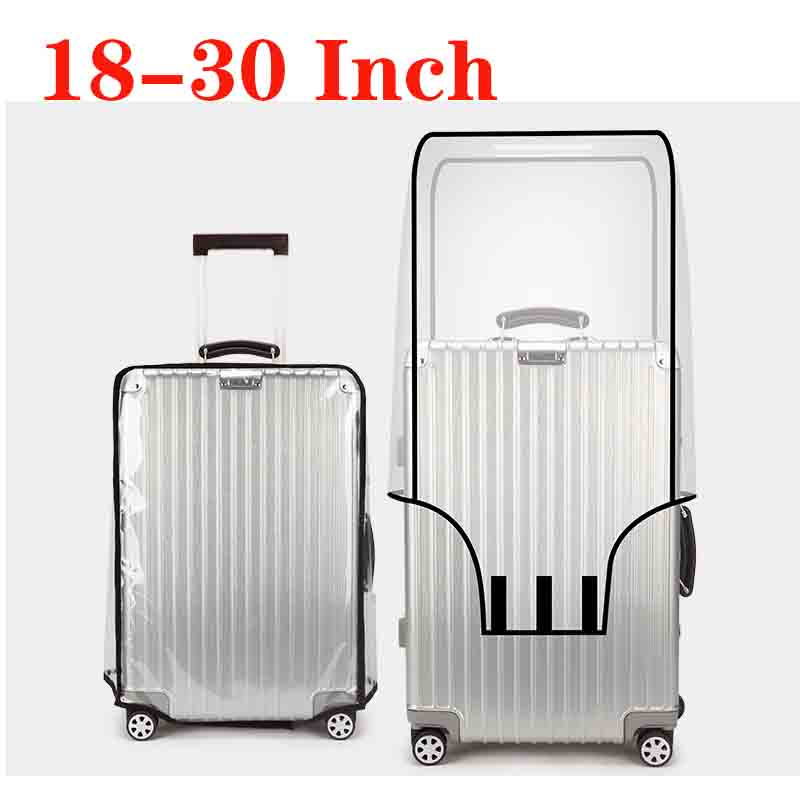 Luggage Protective Cover Transparent - 18-30 inch koffer PVC hoesbeschermer, transparante