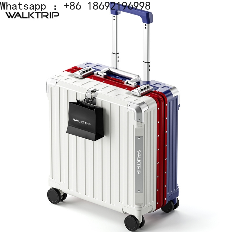 Aluminum Frame Carry On Luggage - 18 inch koffer handbagage rolkoffer hoogwaardig
