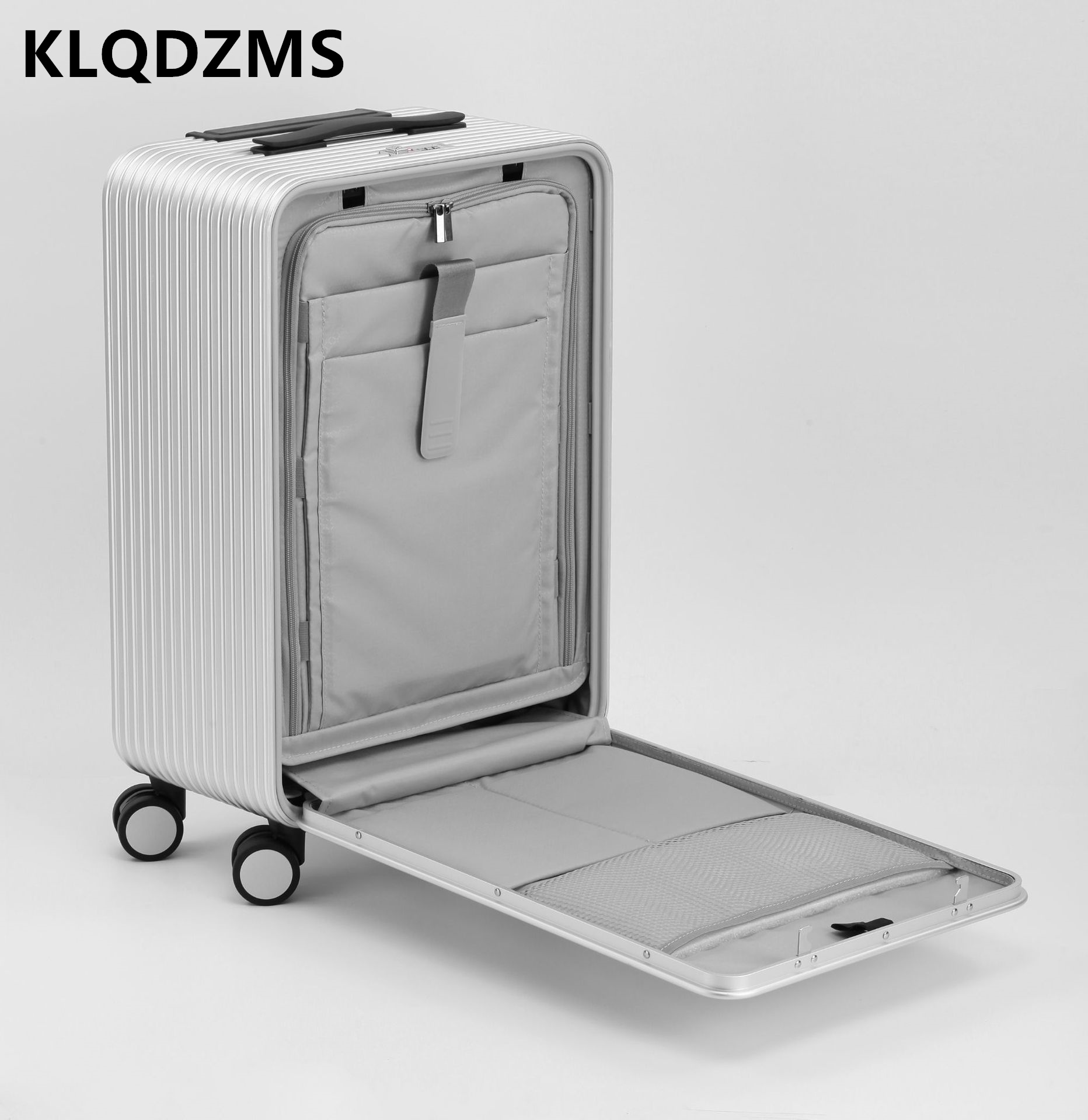 Front Opening Laptop Luggage 24 Inch - KLQDZMS Bagage Volledig aluminium magnesiumlegering Boarding