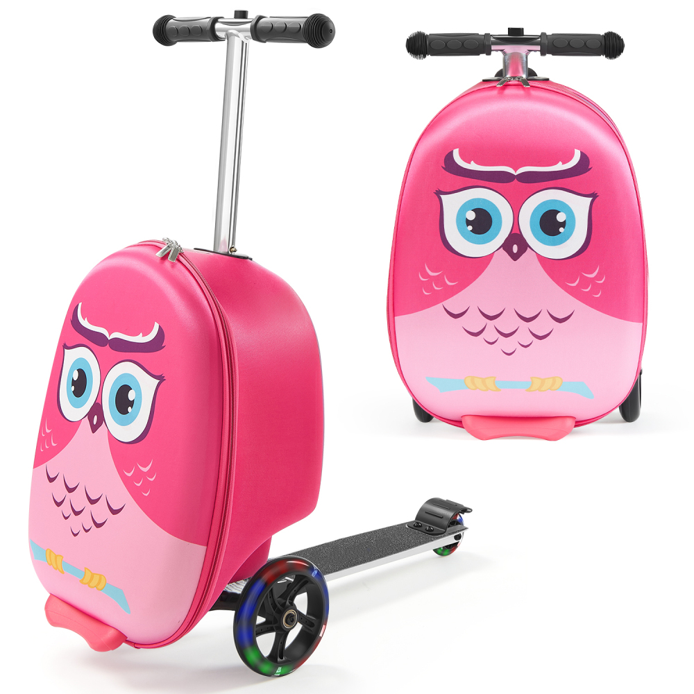 Kids Ride On Suitcase Scooter - 20 Inch Kinder Scooter Koffers, Roze