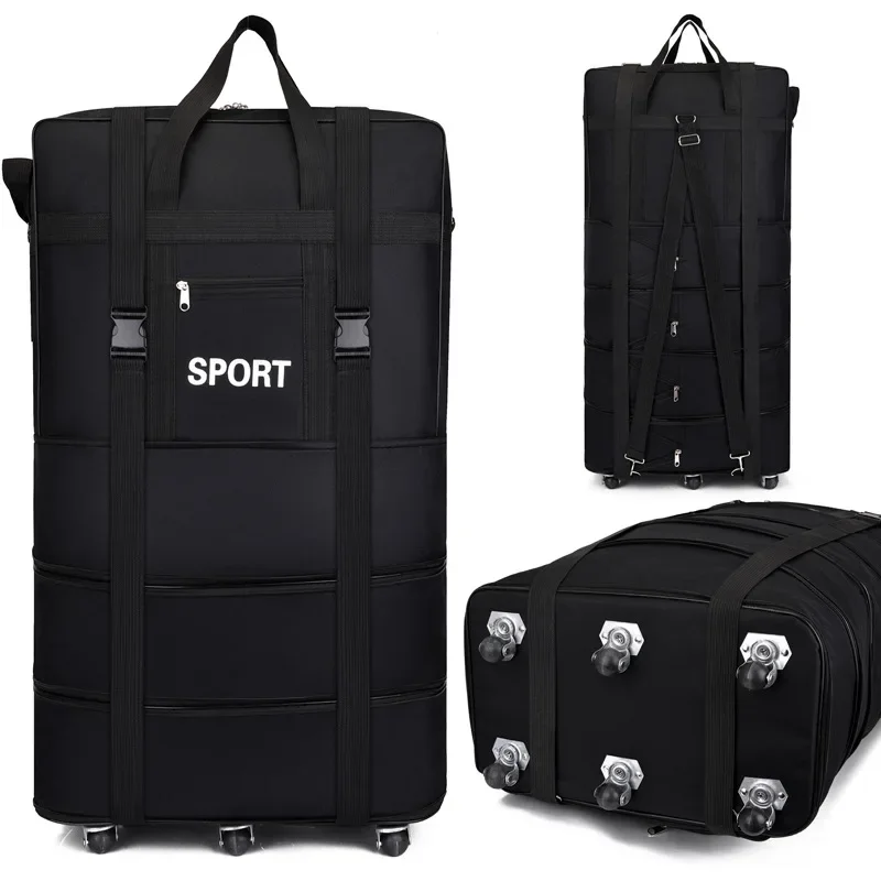 Foldable Rolling Luggage Bag - Plus luchtvaartmaatschappij ingecheckte tas Oxford grote