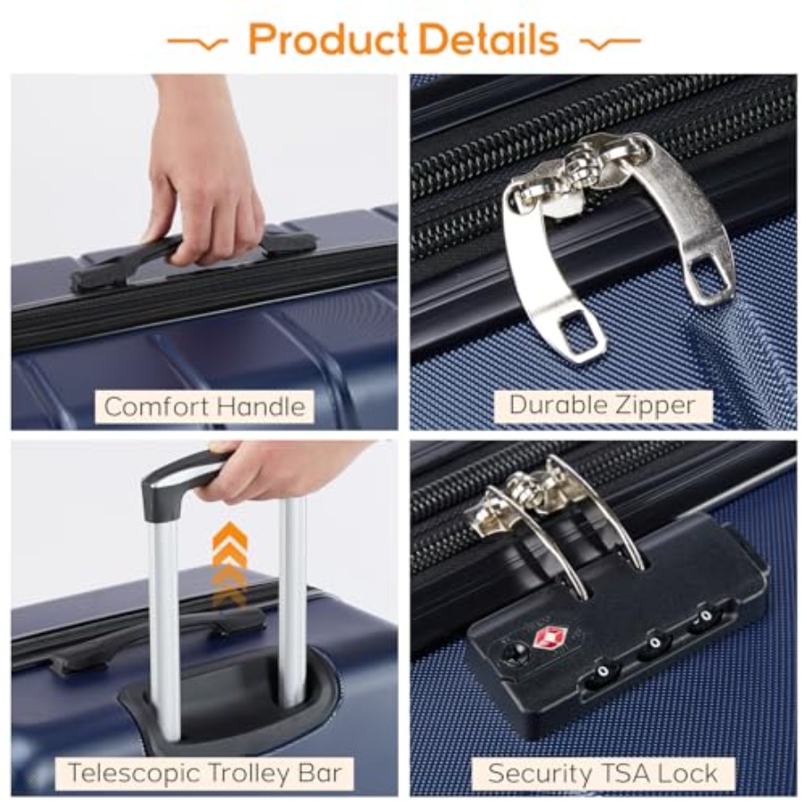 3-delige reiskofferset: harde, - Expandable Hard Shell Luggage Set recensie en prijs