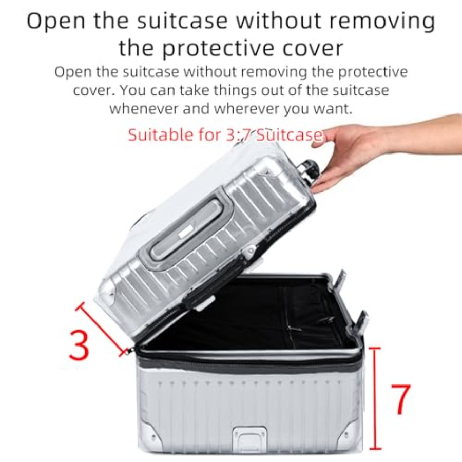 Veki Clear Suitcase Cover PVC- - Luggage Protective Cover Transparent recensie en prijs