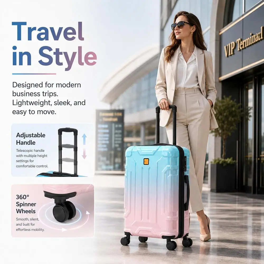 5-delige hardshell kofferset,  - Expandable Hard Shell Luggage Set recensie en prijs