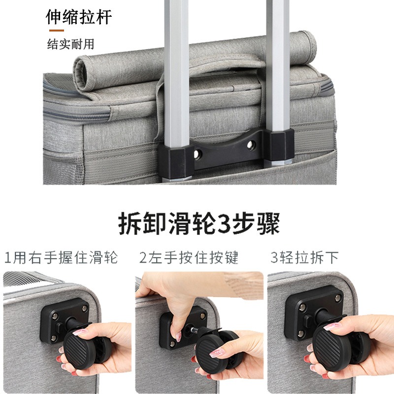 Hanbang Dubbellaagse Huisdier  - Foldable Rolling Luggage Bag recensie en prijs