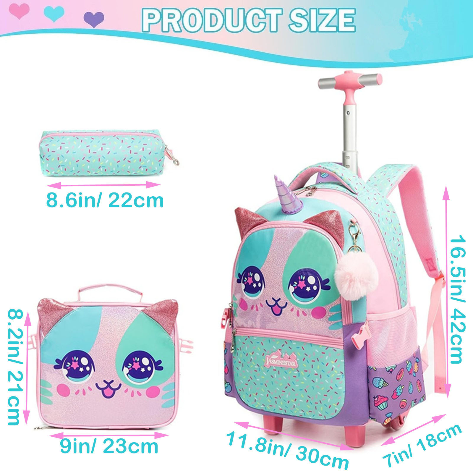 3 STKS Leuke Rollende Rugzak v - Foldable Rolling Luggage Bag recensie en prijs