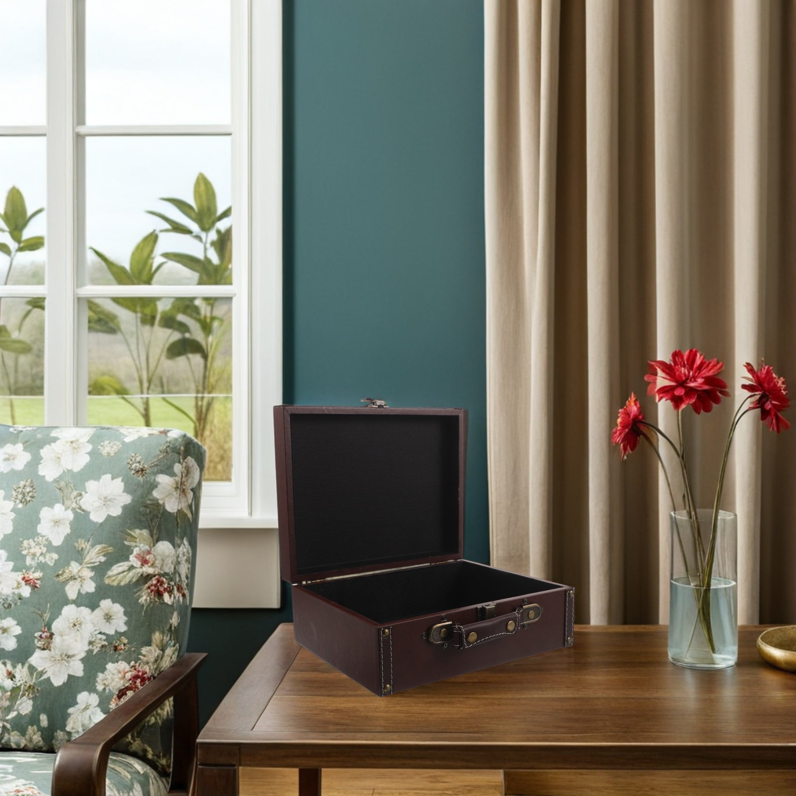 Vintage koffer als rekwisiet,  - Retro Vintage Trunk Suitcase recensie en prijs