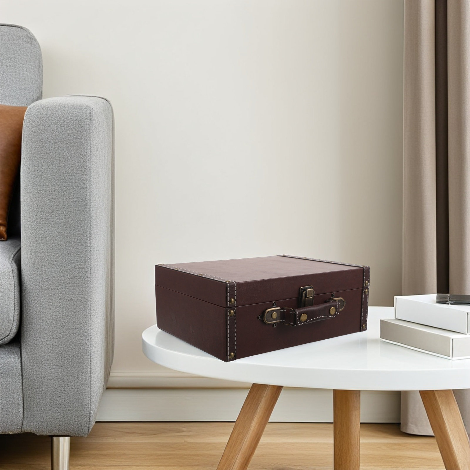 Vintage koffer als rekwisiet,  - Retro Vintage Trunk Suitcase recensie en prijs