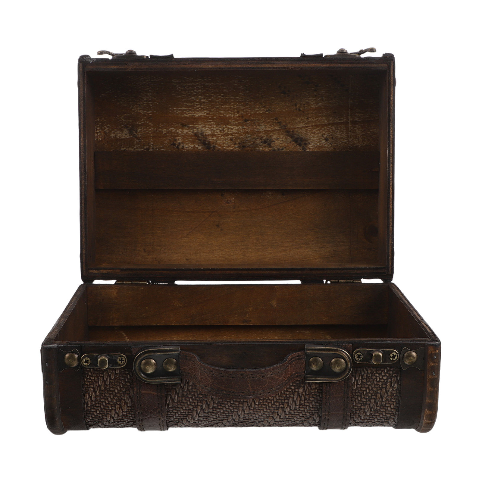 Houten vintage koffer decorati - Retro Vintage Trunk Suitcase recensie en prijs
