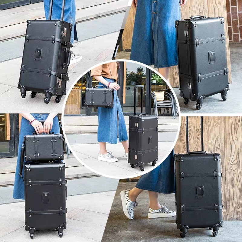 Nieuwe Retro Rolling Bagage Sp - Retro Vintage Trunk Suitcase recensie en prijs