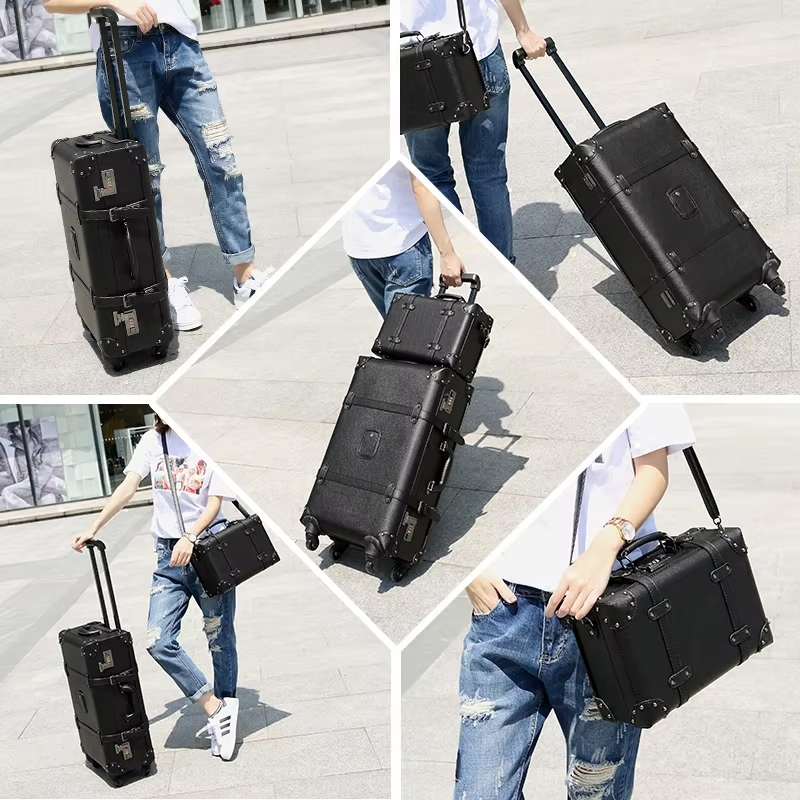 Nieuwe Retro Rolling Bagage Sp - Retro Vintage Trunk Suitcase recensie en prijs