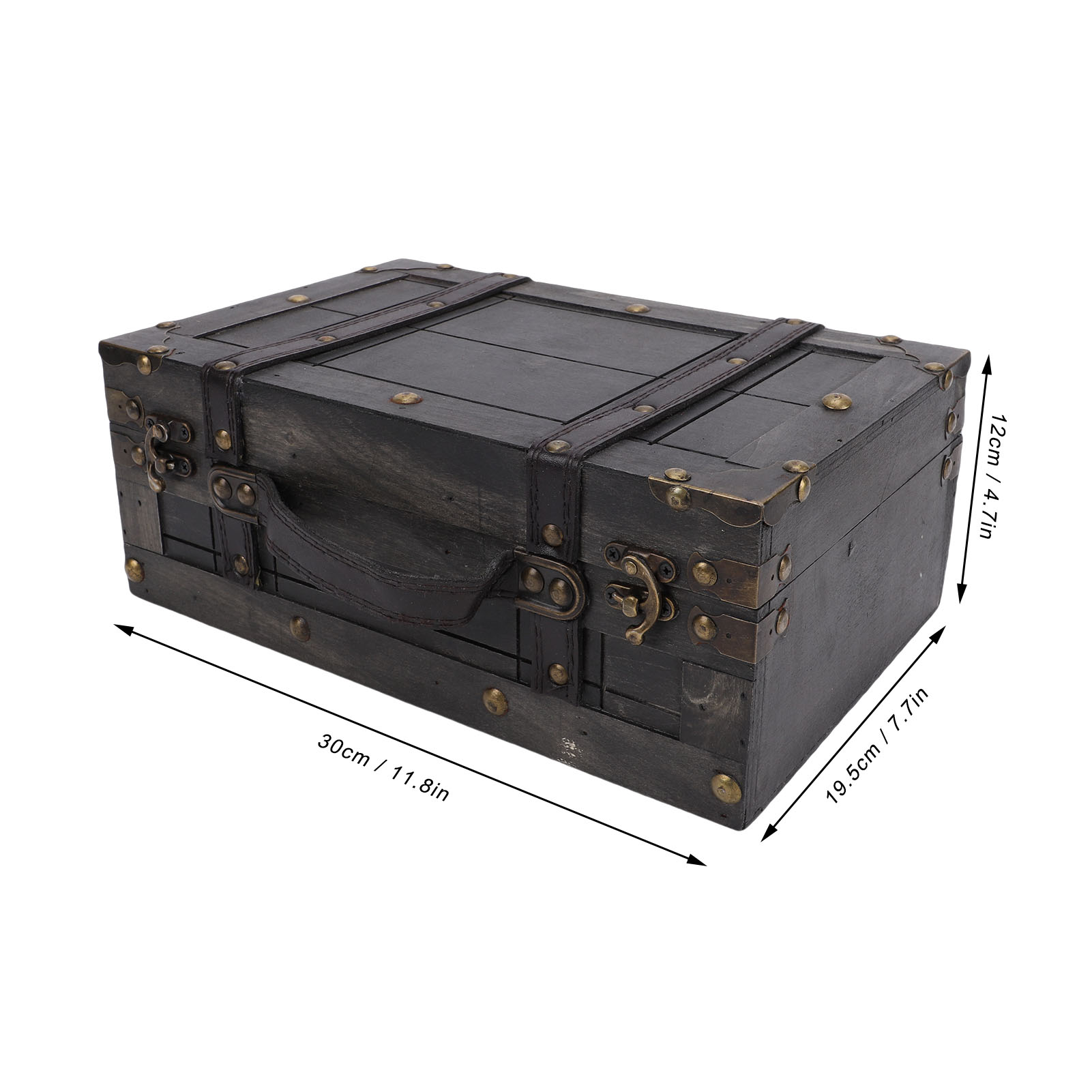 Houten opbergkist Houten kist  - Retro Vintage Trunk Suitcase recensie en prijs