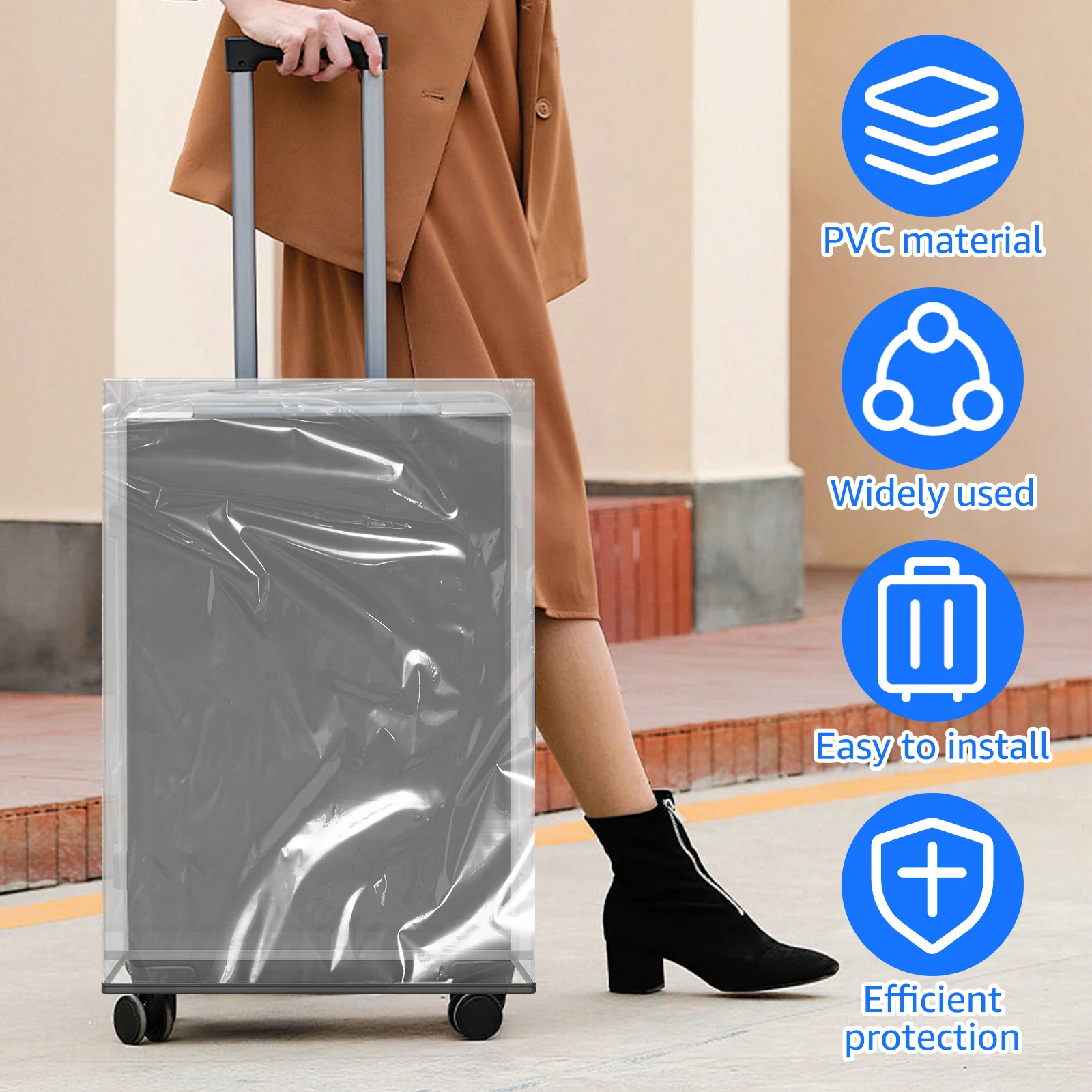 3 Stuks Transparante Pvc Bagag - Luggage Protective Cover Transparent recensie en prijs