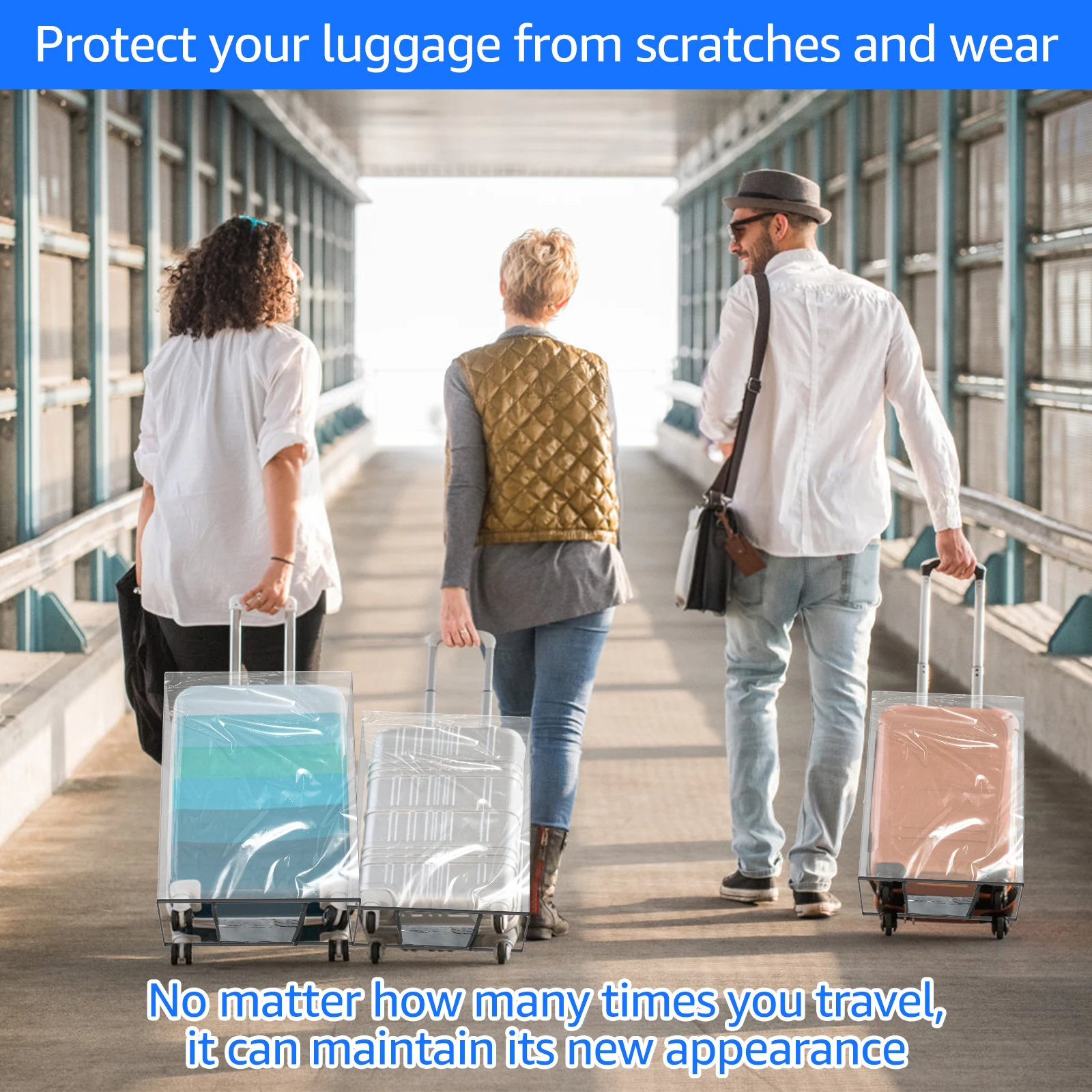 3 Stuks Transparante Pvc Bagag - Luggage Protective Cover Transparent recensie en prijs