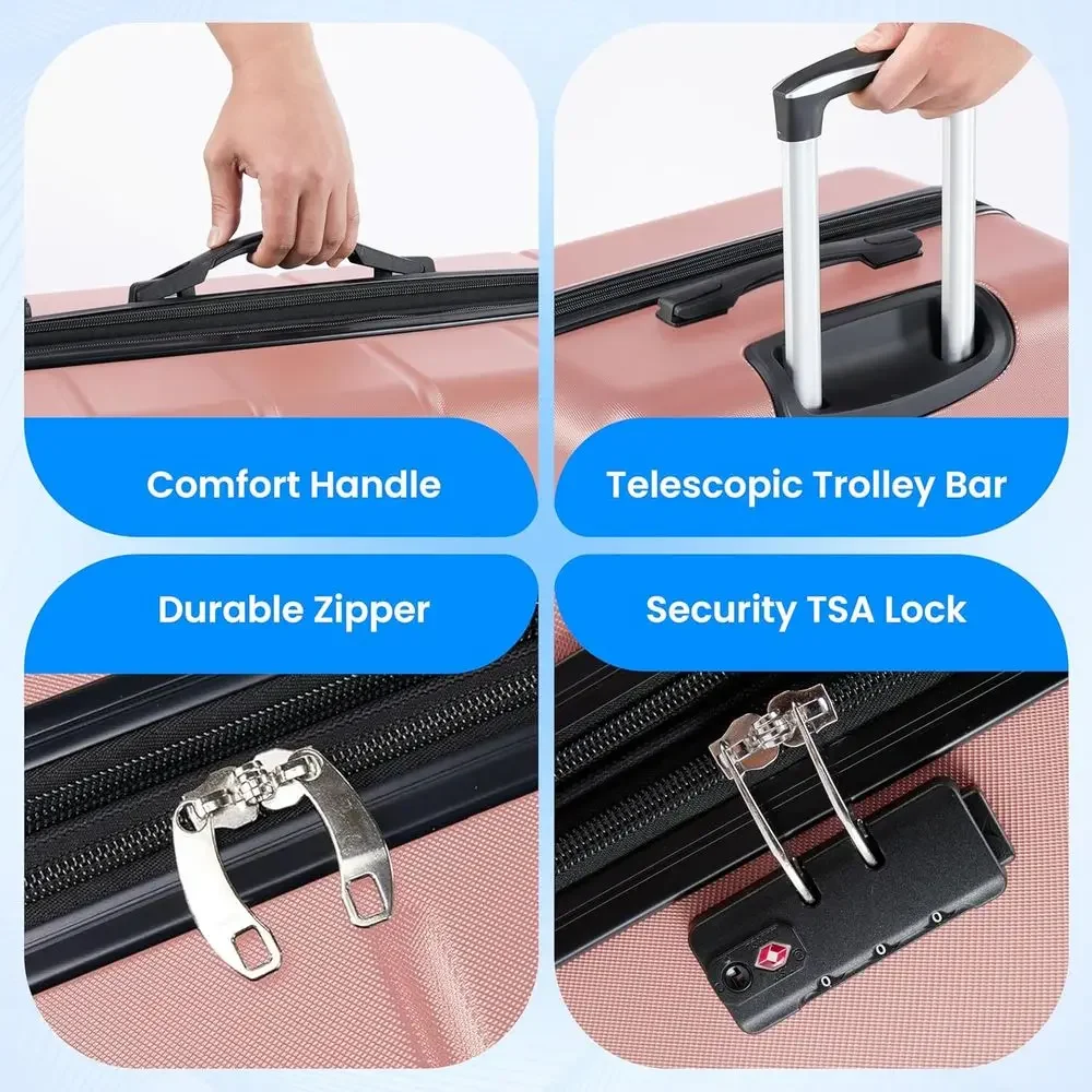 3-delige grote koffersset met  - Expandable Hard Shell Luggage Set recensie en prijs