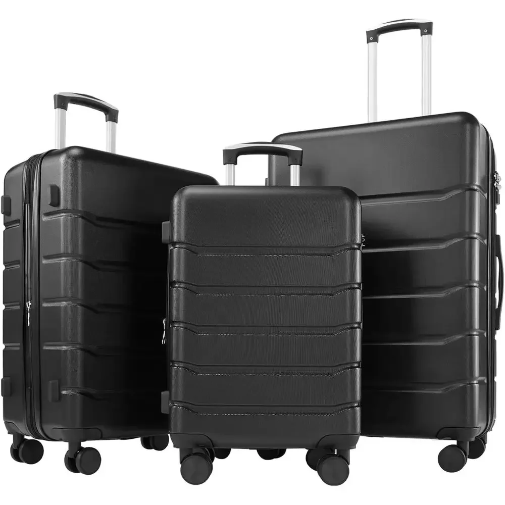 3-delige harde kofferstel met  - Expandable Hard Shell Luggage Set recensie en prijs