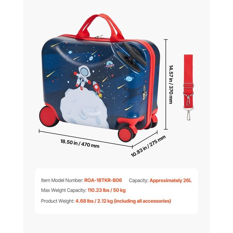 Ride-on koffer 18 inch lichtge - Kids Ride On Suitcase Scooter recensie en prijs