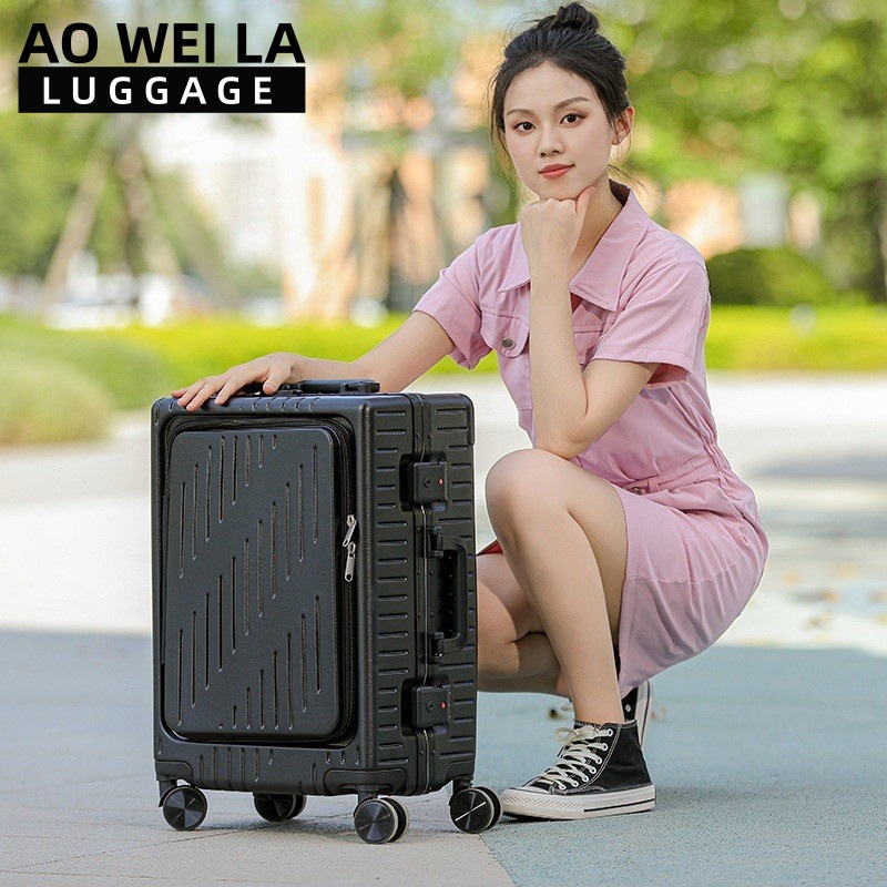 Vooropening zakelijke reiskoff - Aluminum Frame Carry On Luggage recensie en prijs