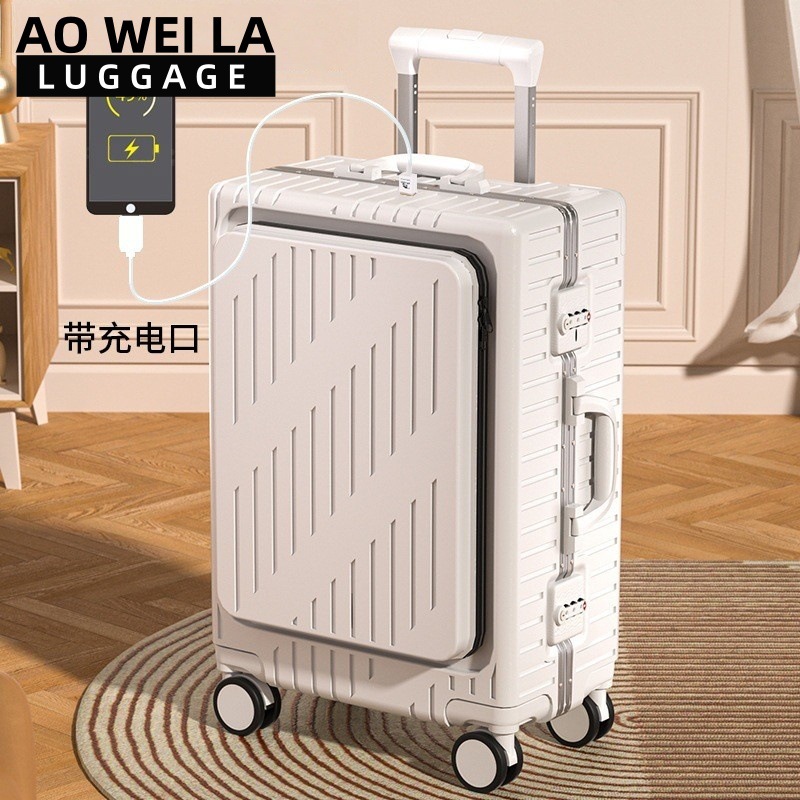 Vooropening zakelijke reiskoff - Aluminum Frame Carry On Luggage recensie en prijs