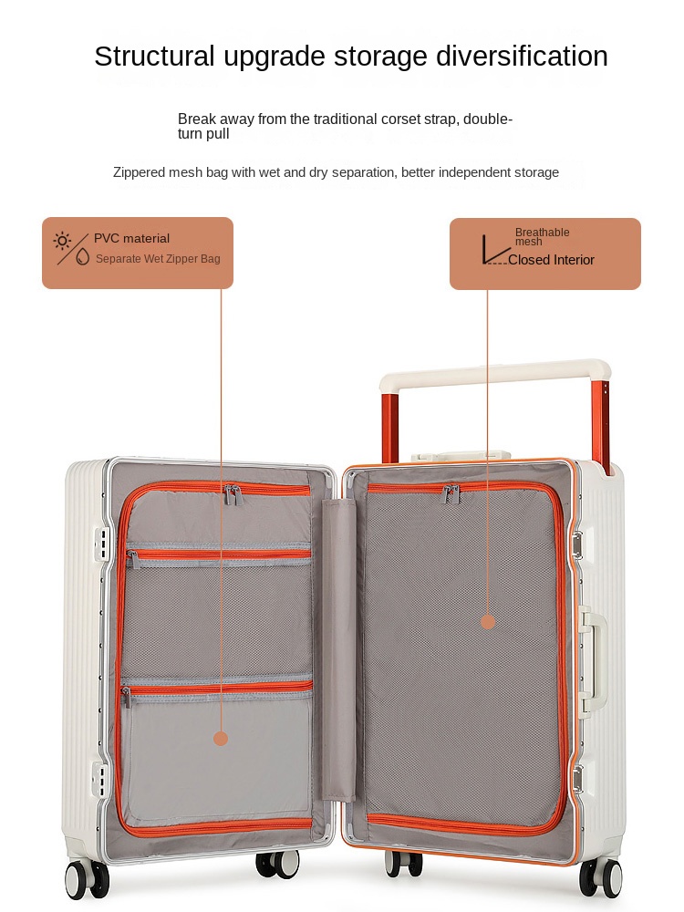 Nieuwe koffer met brede handgr - Aluminum Frame Carry On Luggage recensie en prijs