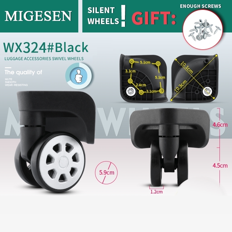 1 Paar Universele Bagagewiel V - Silent Replacement Luggage Wheels recensie en prijs