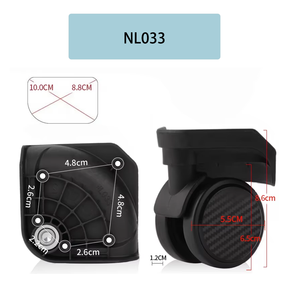 Vervanging voor Baixiang NL033 - Silent Replacement Luggage Wheels recensie en prijs