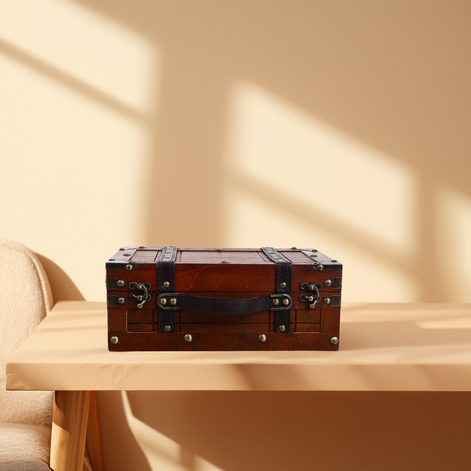 Retro vintage houten opbergdoo - Retro Vintage Trunk Suitcase recensie en prijs