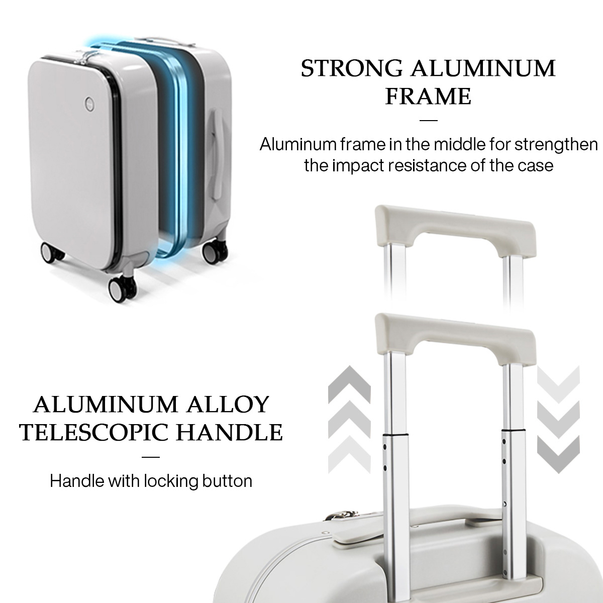Mixi Patent Design aluminium f - Aluminum Frame Carry On Luggage recensie en prijs