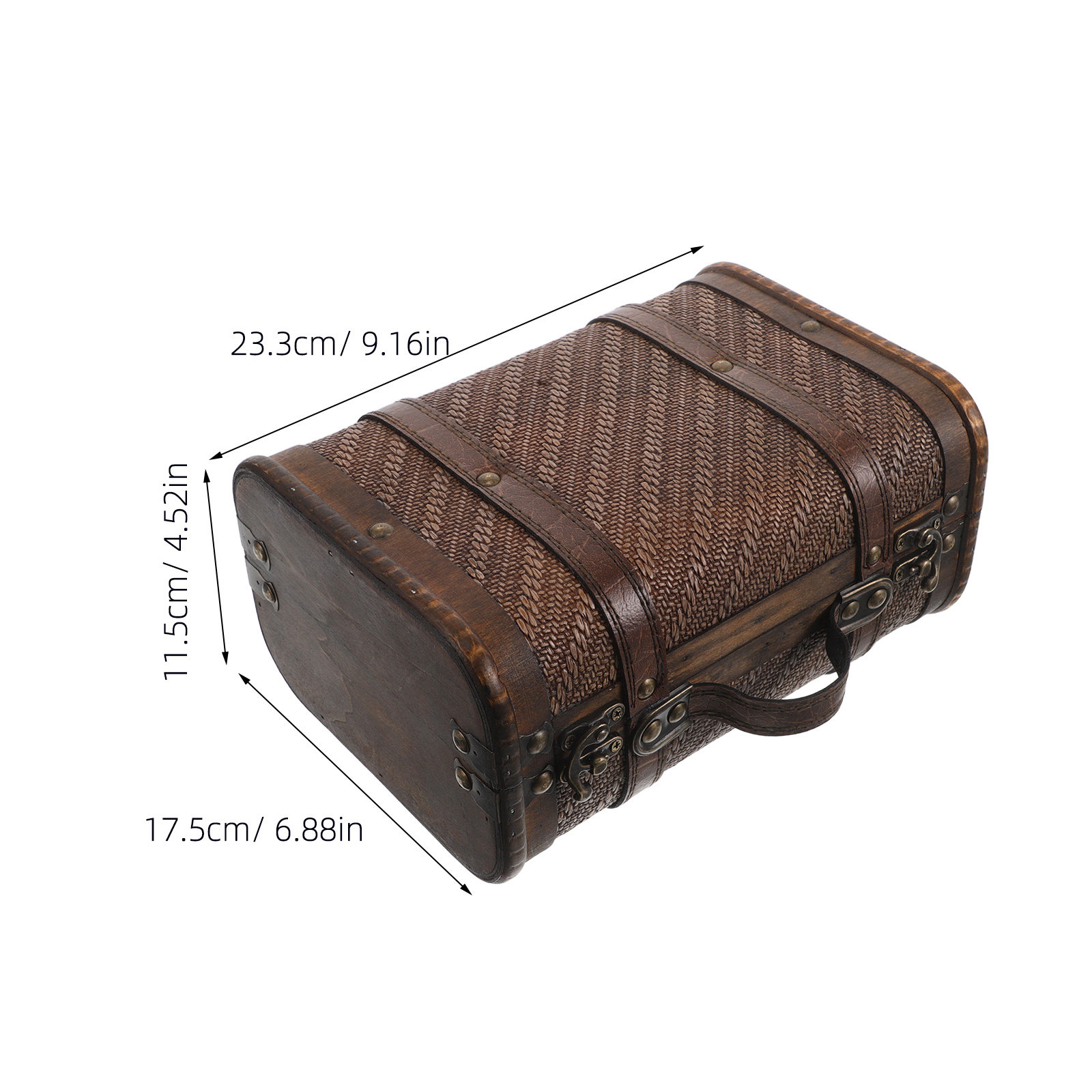 Retro houten opbergdoos vintag - Retro Vintage Trunk Suitcase recensie en prijs