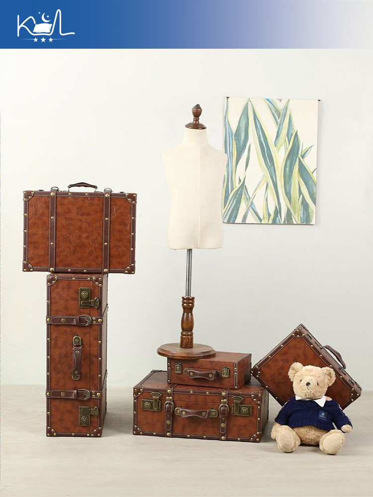 Vintage bruine decoratieve kof - Retro Vintage Trunk Suitcase recensie en prijs