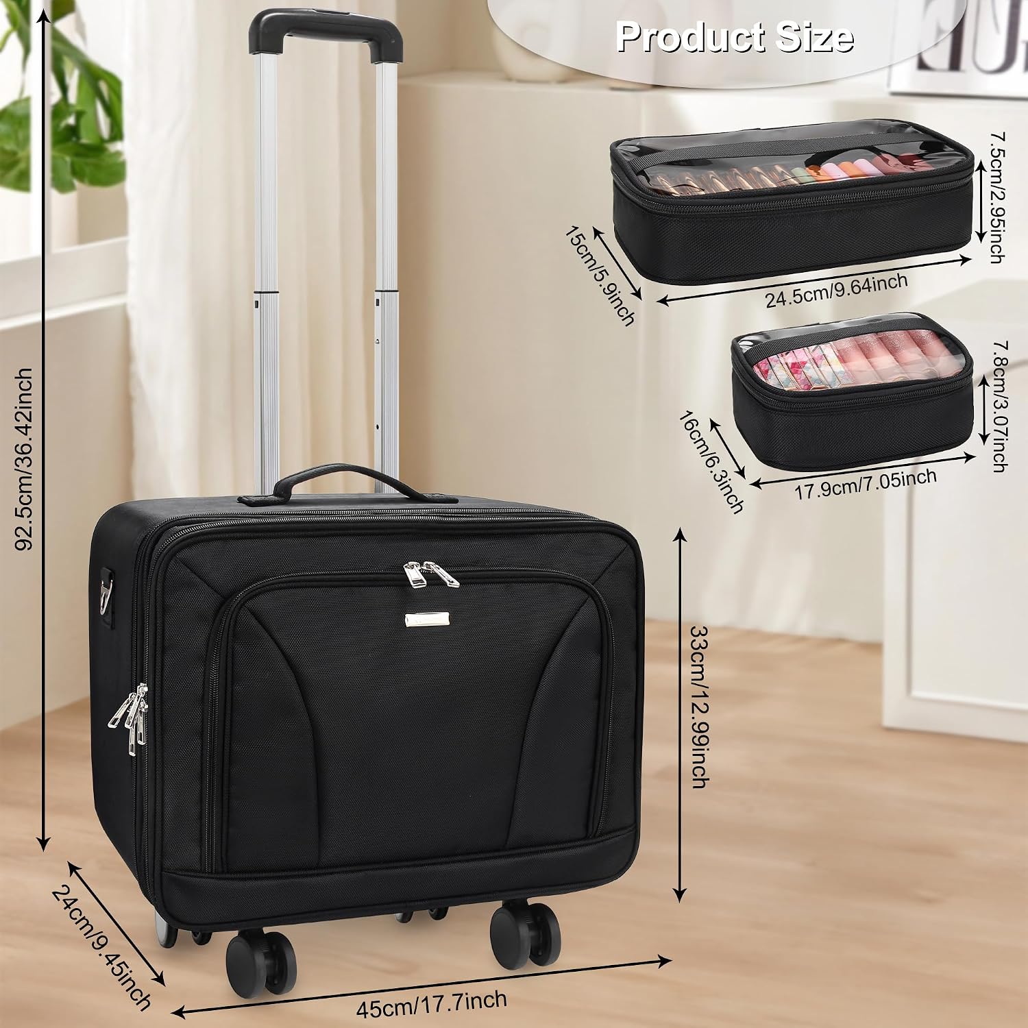 Extra grote rollende make-up k - Travel Bags recensie en prijs