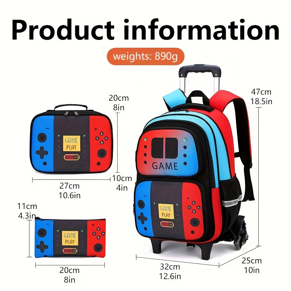3-delige kinderrolrugzak voor  - Foldable Rolling Luggage Bag recensie en prijs